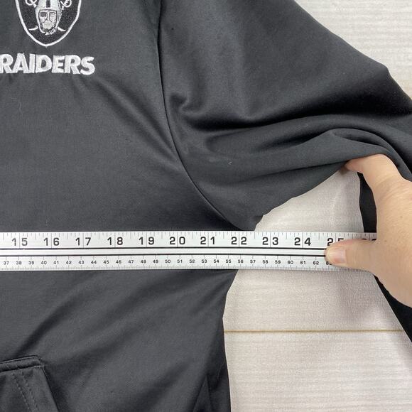 Las Vegas Raiders Dunbrooke Full Zip Jacket M Black Oversized Hooded Oakland NFL - Picture 4 of 10
